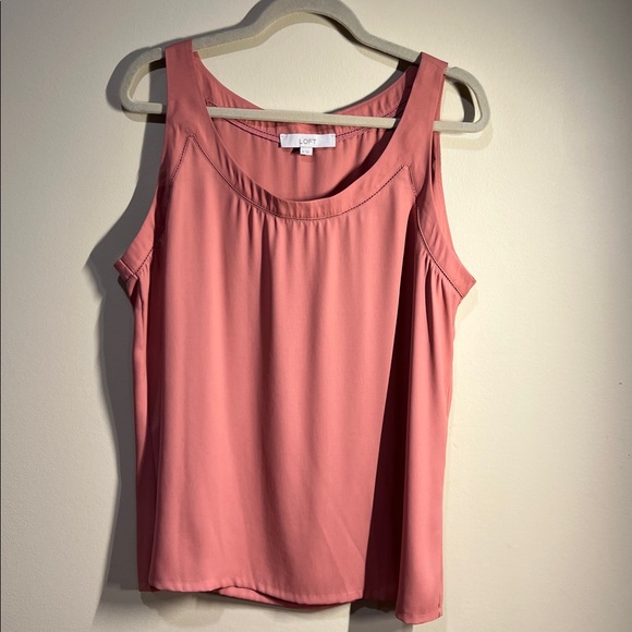 Ladies Womens Loft pink peach tank top SZ XL X-Large - Picture 1 of 3